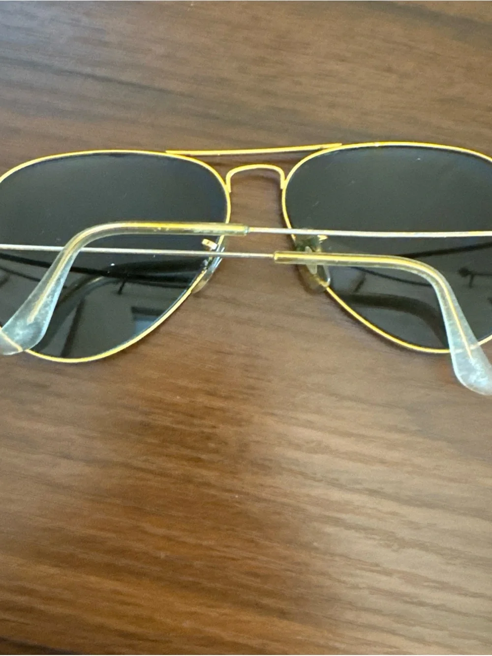 Vintage B&L Ray Ban USA Aviator 64-14  Extra Large Gold Frame Sunglasses